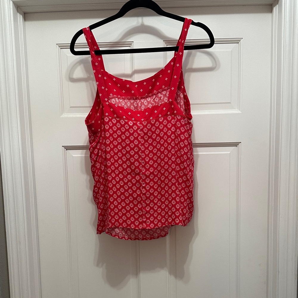 Red Patterned Women's Top - Picture 3 of 3